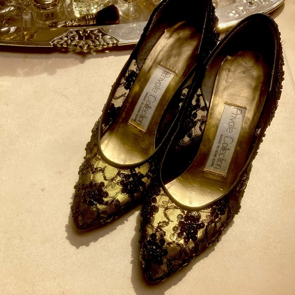 Shoes - Elegant Black Lace Women's Shoes